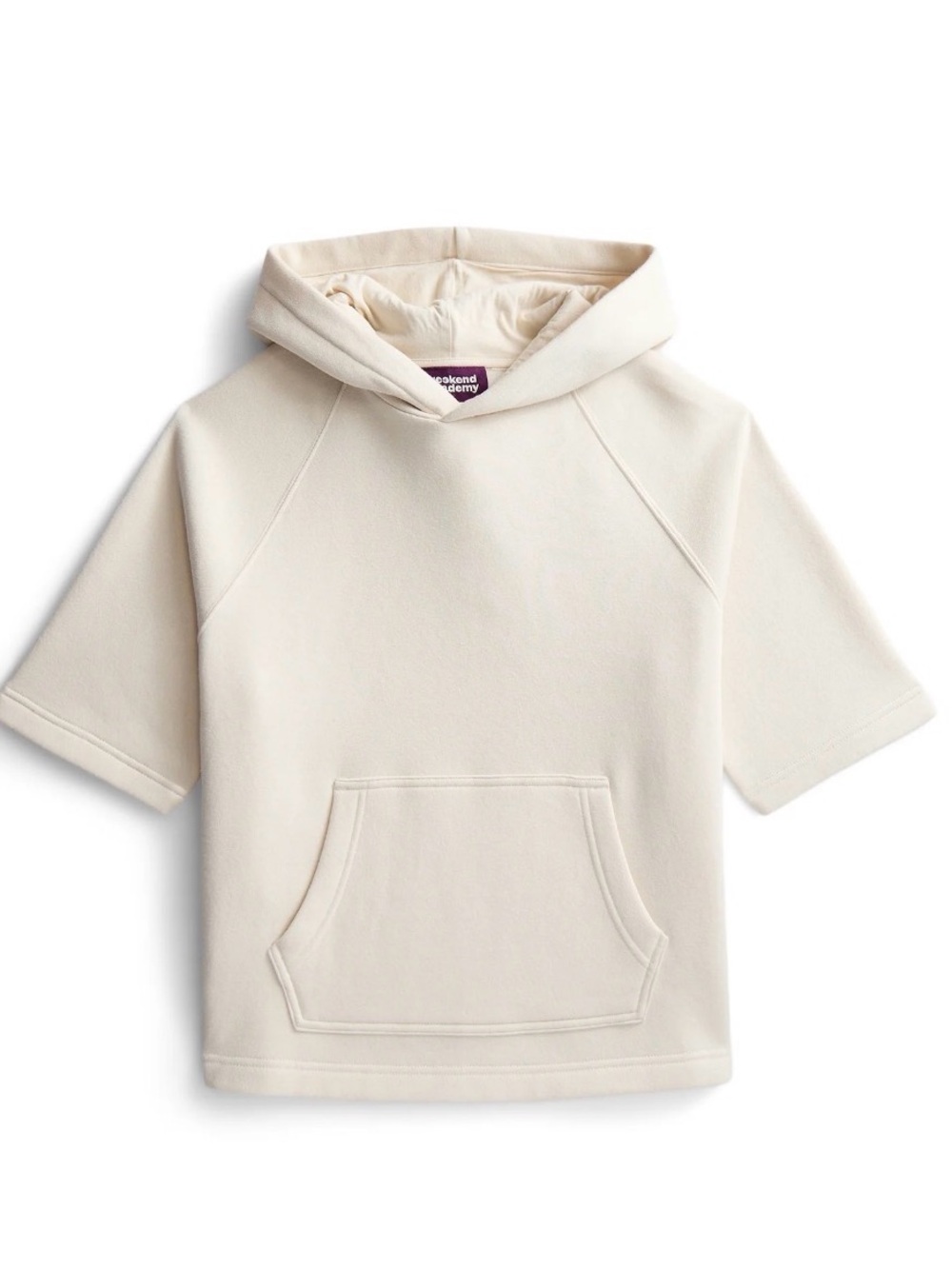 Kids Cream Short-Sleeve Hoodie